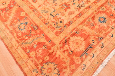 Pishavar Beige Hand Knotted 910 X 124  Area Rug 100-87883 Image 7