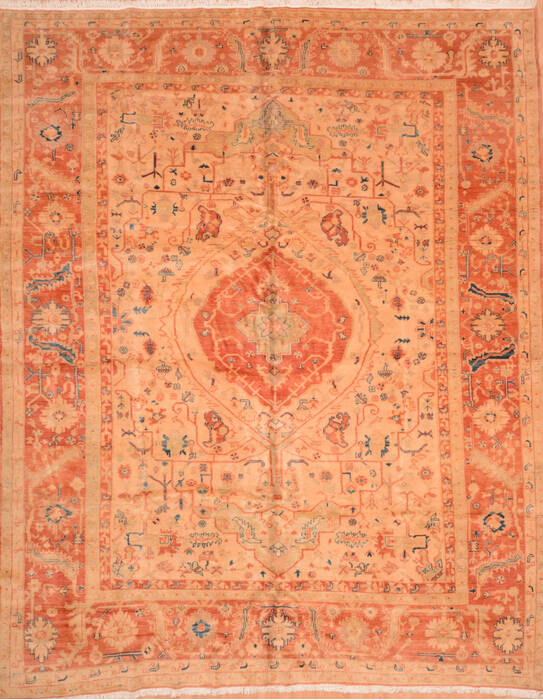 Pishavar Beige Hand Knotted 910 X 124  Area Rug 100-87883 Image 0