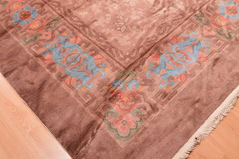 Mahal Brown Hand Knotted 118 X 177  Area Rug 100-89287 Image 15