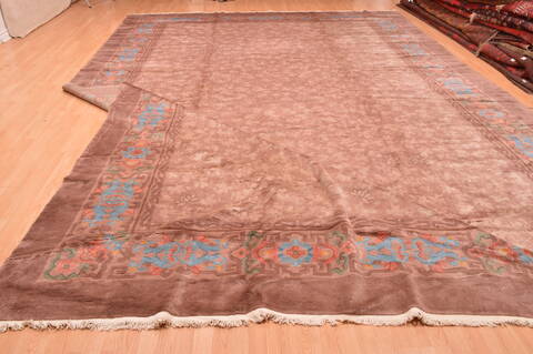 Mahal Brown Hand Knotted 118 X 177  Area Rug 100-89287 Image 7