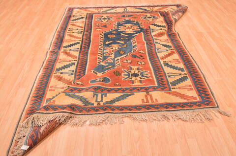 Daghestan Red Hand Knotted 64 X 80  Area Rug 100-89764 Image 11