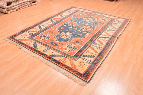 Daghestan Red Hand Knotted 64 X 80  Area Rug 100-89764 Image 15