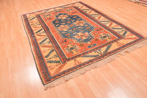 Daghestan Red Hand Knotted 64 X 80  Area Rug 100-89764 Image 18