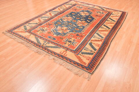 Daghestan Red Hand Knotted 64 X 80  Area Rug 100-89764 Image 1