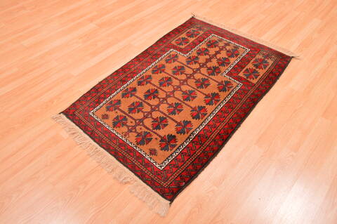 Baluch Beige Hand Knotted 211 X 46  Area Rug 100-89766 Image 2
