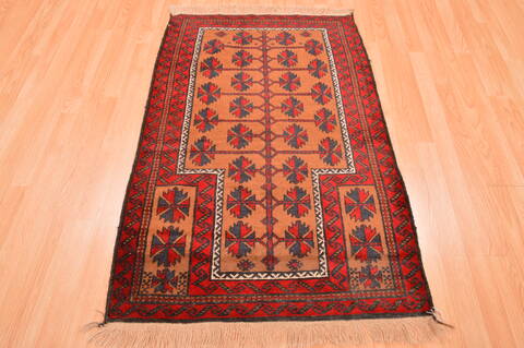 Baluch Beige Hand Knotted 211 X 46  Area Rug 100-89766 Image 4
