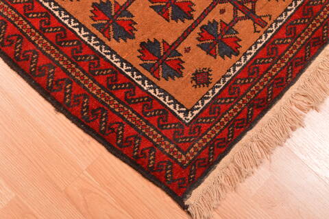 Baluch Beige Hand Knotted 211 X 46  Area Rug 100-89766 Image 5