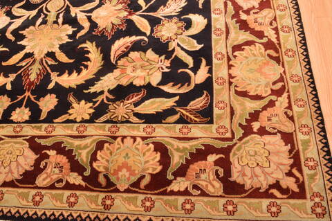 Jaipur Black Hand Knotted 89 X 116  Area Rug 100-89773 Image 11
