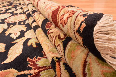 Jaipur Black Hand Knotted 89 X 116  Area Rug 100-89773 Image 13