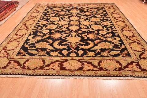 Jaipur Black Hand Knotted 89 X 116  Area Rug 100-89773 Image 1