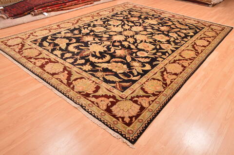 Jaipur Black Hand Knotted 89 X 116  Area Rug 100-89773 Image 2