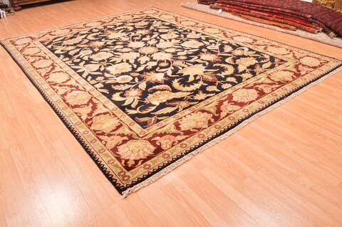 Jaipur Black Hand Knotted 89 X 116  Area Rug 100-89773 Image 5