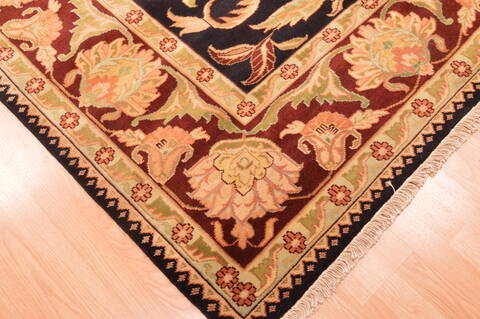 Jaipur Black Hand Knotted 89 X 116  Area Rug 100-89773 Image 6