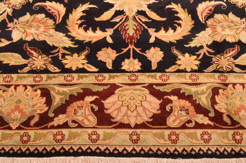 Jaipur Black Hand Knotted 89 X 116  Area Rug 100-89773 Image 7