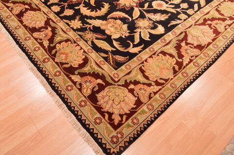 Jaipur Black Hand Knotted 89 X 116  Area Rug 100-89773 Image 8