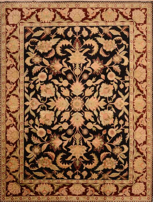 Jaipur Black Hand Knotted 89 X 116  Area Rug 100-89773 Image 0