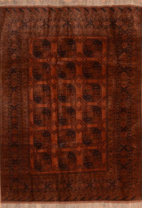 Khan Mohammadi Brown Hand Knotted 68 X 94  Area Rug 100-89774 Image 0