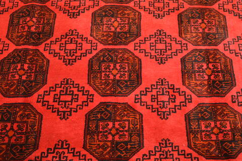 Khan Mohammadi Red Hand Knotted 87 X 108  Area Rug 100-89778 Image 11