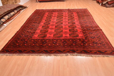 Khan Mohammadi Red Hand Knotted 87 X 108  Area Rug 100-89778 Image 1