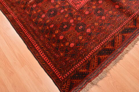 Khan Mohammadi Red Hand Knotted 87 X 108  Area Rug 100-89778 Image 9