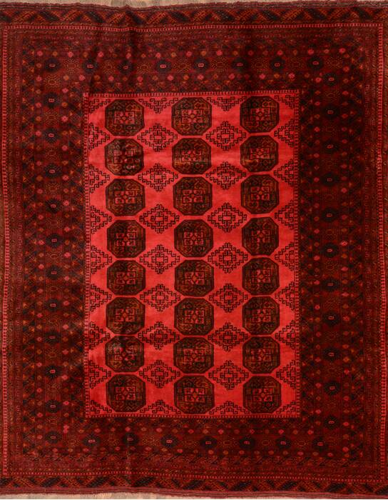 Khan Mohammadi Red Hand Knotted 87 X 108  Area Rug 100-89778 Image 0
