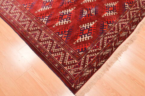 Khan Mohammadi Red Hand Knotted 72 X 92  Area Rug 100-89780 Image 10