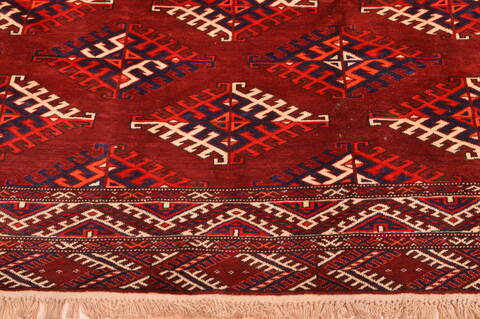 Khan Mohammadi Red Hand Knotted 72 X 92  Area Rug 100-89780 Image 11