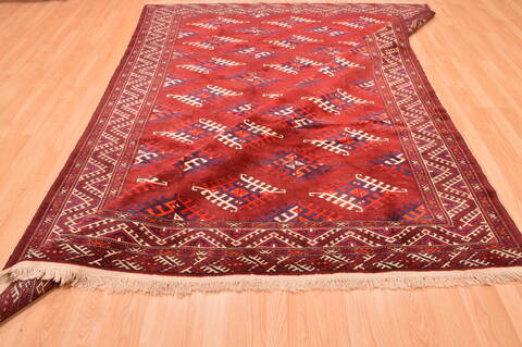 Khan Mohammadi Red Hand Knotted 72 X 92  Area Rug 100-89780 Image 15
