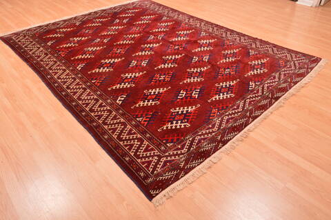 Khan Mohammadi Red Hand Knotted 72 X 92  Area Rug 100-89780 Image 18