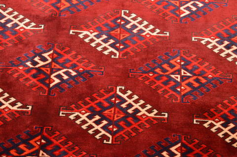 Khan Mohammadi Red Hand Knotted 72 X 92  Area Rug 100-89780 Image 9