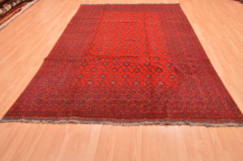 Khan Mohammadi Red Hand Knotted 66 X 99  Area Rug 100-89781 Image 1