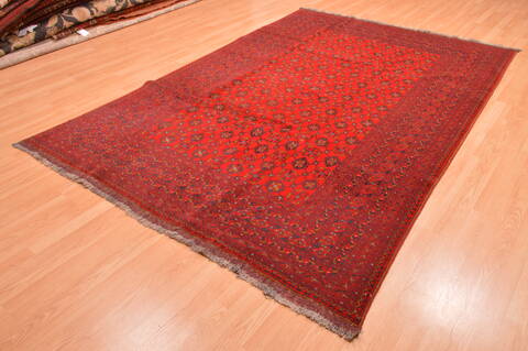 Khan Mohammadi Red Hand Knotted 66 X 99  Area Rug 100-89781 Image 2