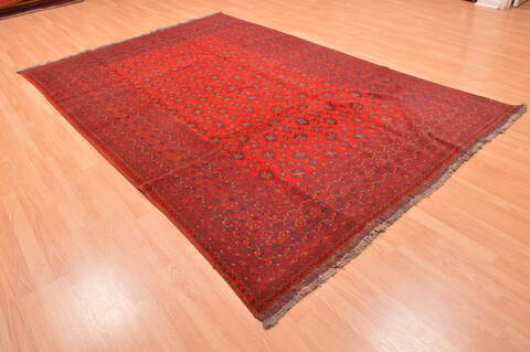 Khan Mohammadi Red Hand Knotted 66 X 99  Area Rug 100-89781 Image 3