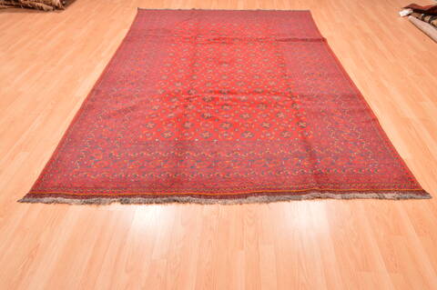 Khan Mohammadi Red Hand Knotted 66 X 99  Area Rug 100-89781 Image 4