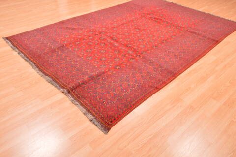 Khan Mohammadi Red Hand Knotted 66 X 99  Area Rug 100-89781 Image 6