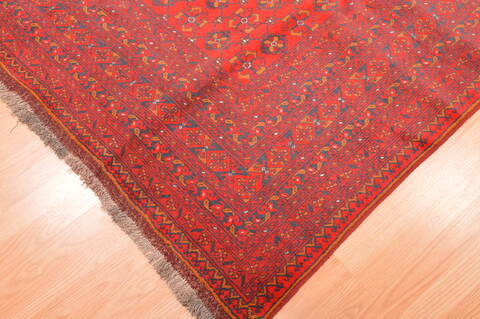 Khan Mohammadi Red Hand Knotted 66 X 99  Area Rug 100-89781 Image 7