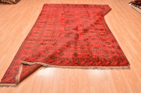 Khan Mohammadi Red Hand Knotted 75 X 104  Area Rug 100-89783 Image 14