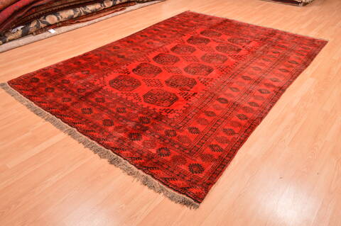 Khan Mohammadi Red Hand Knotted 75 X 104  Area Rug 100-89783 Image 2