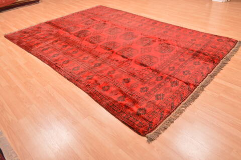 Khan Mohammadi Red Hand Knotted 75 X 104  Area Rug 100-89783 Image 3