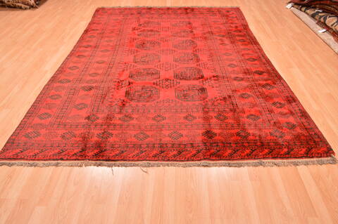 Khan Mohammadi Red Hand Knotted 75 X 104  Area Rug 100-89783 Image 4