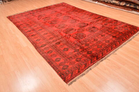 Khan Mohammadi Red Hand Knotted 75 X 104  Area Rug 100-89783 Image 5