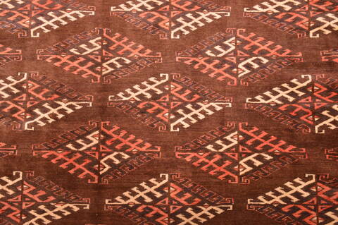 Yamouth Brown Square Hand Knotted 610 X 81  Area Rug 100-89786 Image 10