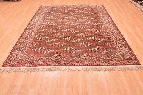Yamouth Brown Square Hand Knotted 610 X 81  Area Rug 100-89786 Image 4