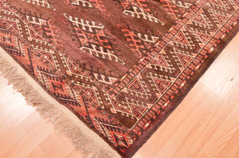 Yamouth Brown Square Hand Knotted 610 X 81  Area Rug 100-89786 Image 7