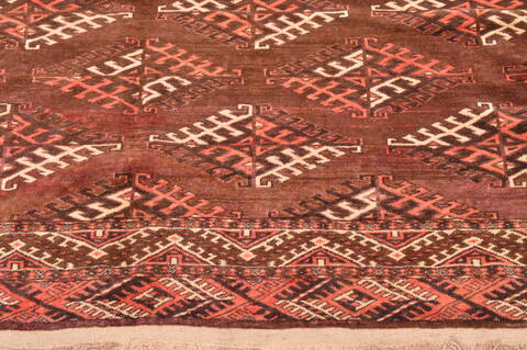 Yamouth Brown Square Hand Knotted 610 X 81  Area Rug 100-89786 Image 8