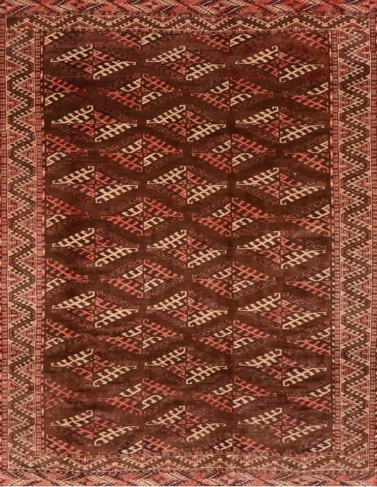 Yamouth Brown Square Hand Knotted 610 X 81  Area Rug 100-89786 Image 0