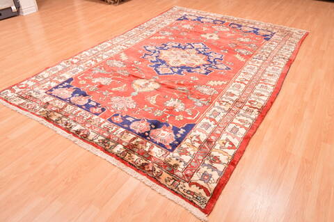 Shiraz Red Hand Knotted 69 X 100  Area Rug 100-89788 Image 6