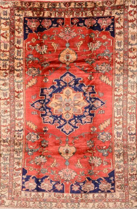Shiraz Red Hand Knotted 69 X 100  Area Rug 100-89788 Image 0