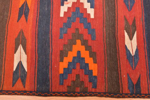 Kilim Red Runner Hand Knotted 42 X 107  Area Rug 100-89789 Image 5