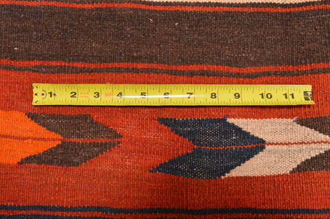 Kilim Red Runner Hand Knotted 42 X 107  Area Rug 100-89789 Image 7